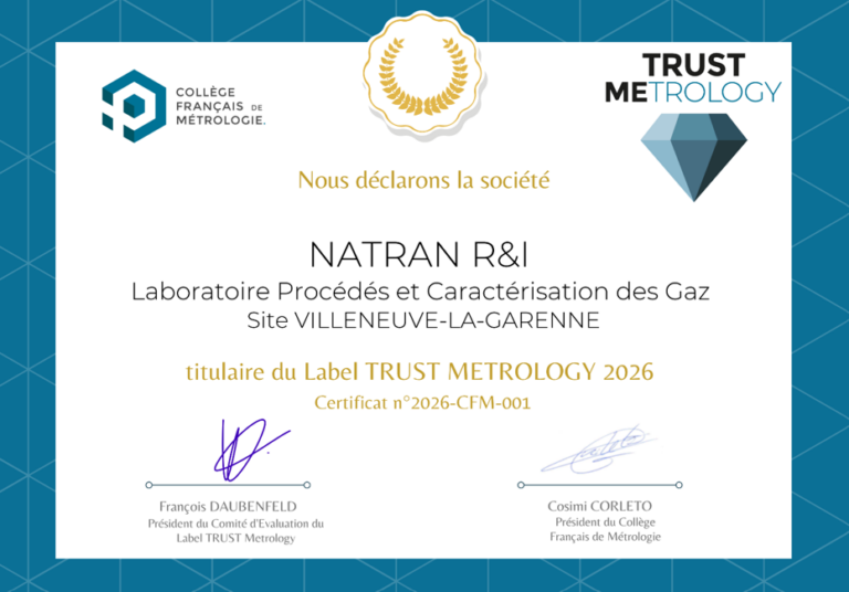 Attestation label PCG métrologie